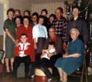 Joan, Bun, Evelyn, Headley, Doris, John Jr., Don, May, Velma, John Sr., Russ, Paul, Harold, Mary Ann, Kate